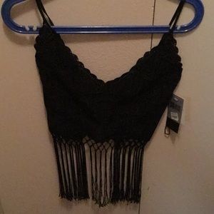 Guess Crochet Crop Top w/Fringe - Y2K Vintage 90’s NWT